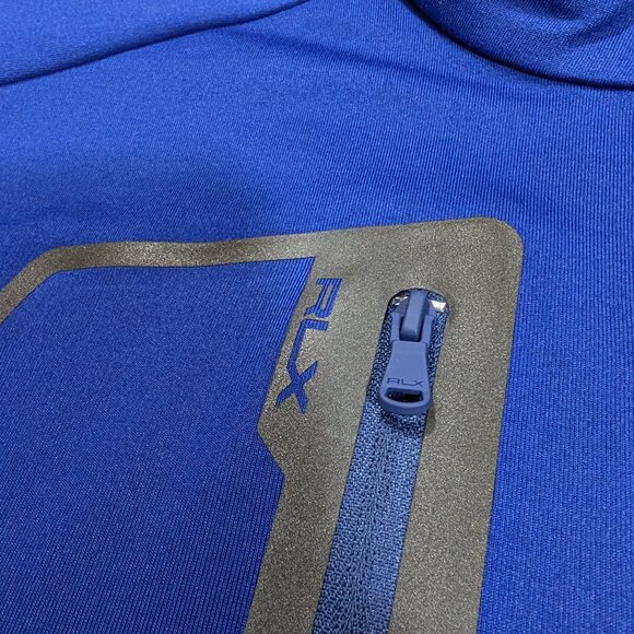 $148 RLX Ralph Lauren Luxury Performance Jersey 1/4 Zip Pullover Blue Size S - Picture 6 of 8